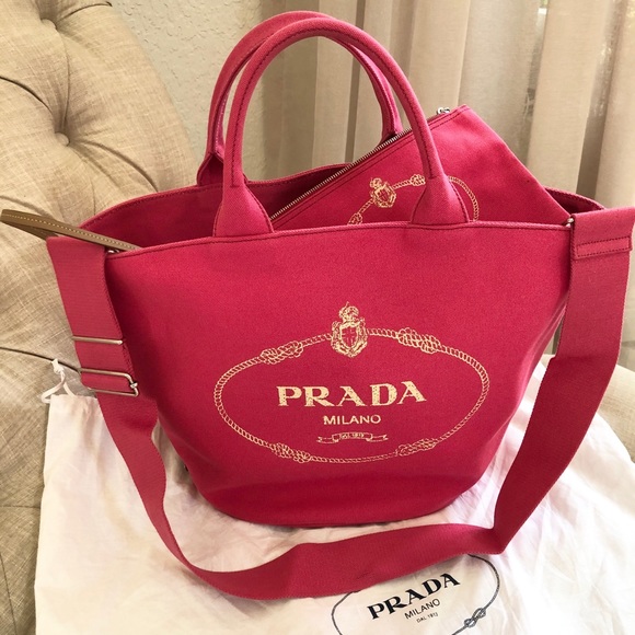Prada Handbags - PRADA Canvas Tote